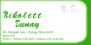 nikolett dunay business card